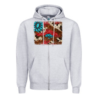 Heather Grey gemstone cowhide background Zipper Hoodie - AdoDesignShop