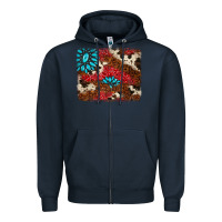 Navy gemstone cowhide background Zipper Hoodie - AdoDesignShop