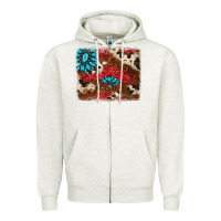 Oatmeal Heather gemstone cowhide background Zipper Hoodie - AdoDesignShop