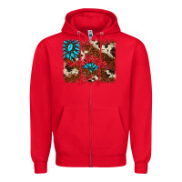 Red gemstone cowhide background Zipper Hoodie - AdoDesignShop