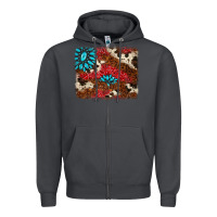 Smoke gemstone cowhide background Zipper Hoodie - AdoDesignShop