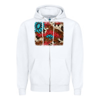 White gemstone cowhide background Zipper Hoodie - AdoDesignShop