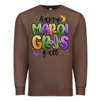 Chestnut happy mardi gras y'all Premium Sweatshirt - MaliasSmallBusiness