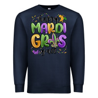 Navy happy mardi gras y'all Premium Sweatshirt - MaliasSmallBusiness