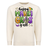 Sandshell happy mardi gras y'all Premium Sweatshirt - MaliasSmallBusiness
