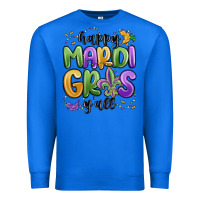 True Royal happy mardi gras y'all Premium Sweatshirt - MaliasSmallBusiness