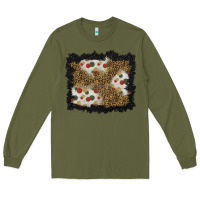 Army Green christmas mistletoe background Long Sleeve Tee - BundleAndBundleShop