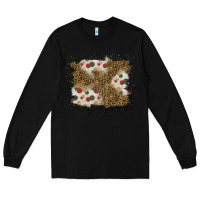 Black christmas mistletoe background Long Sleeve Tee - BundleAndBundleShop
