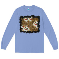 Colony Blue christmas mistletoe background Long Sleeve Tee - BundleAndBundleShop