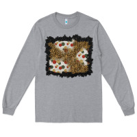 Heather Grey christmas mistletoe background Long Sleeve Tee - BundleAndBundleShop