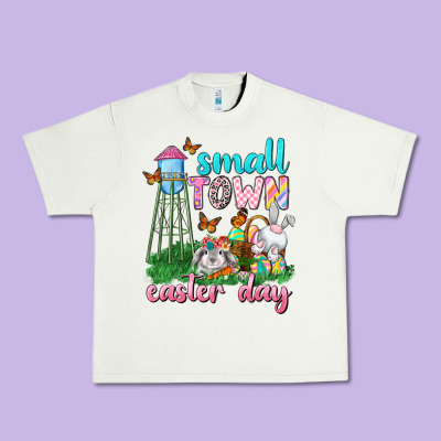 Small Town Easter Day Urban Heavy Tee Designed By Neo Western