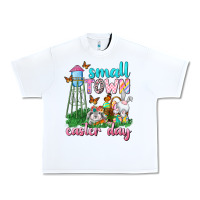 White Small Town Easter Day Urban Heavy Tee - Neo Western