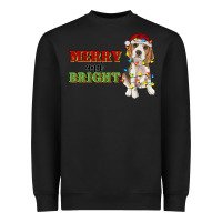 Black merry and bright beagle Heavyweight Sweatshirt - RanaPortraitStore