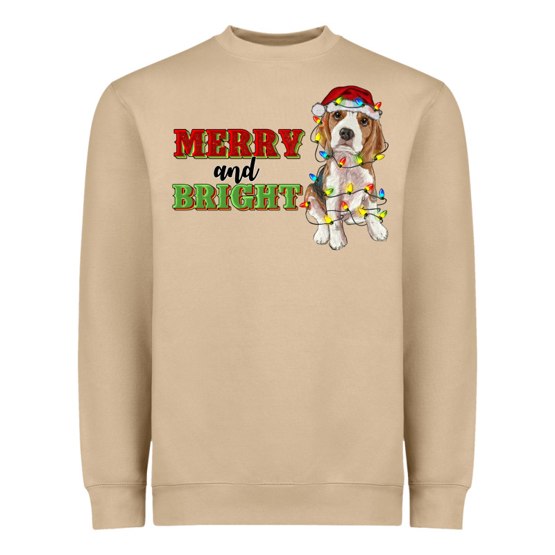Merry And Bright Beagle Heavyweight Sweatshirt by RanaPortraitStore | Teevron