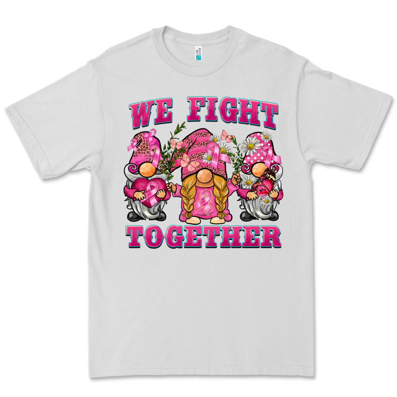 We Fight Together Breast Cancer Gnome Premium Tee by BarkalooDesign | Teevron