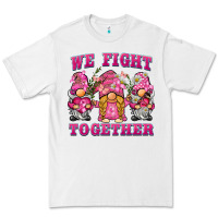 White we fight together breast cancer gnome Premium Tee - BarkalooDesign