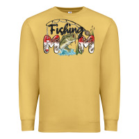 Antique Gold fishing mom Premium Sweatshirt - MaliasSmallBusiness