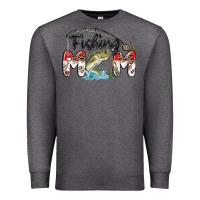 Charcoal Heather fishing mom Premium Sweatshirt - MaliasSmallBusiness