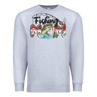 Heather Grey fishing mom Premium Sweatshirt - MaliasSmallBusiness