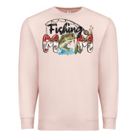 Pale Pink fishing mom Premium Sweatshirt - MaliasSmallBusiness