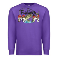 Purple fishing mom Premium Sweatshirt - MaliasSmallBusiness