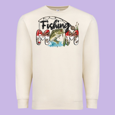 Fishing Mom Premium Sweatshirt Designed By Maliassmallbusiness