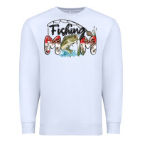 White fishing mom Premium Sweatshirt - MaliasSmallBusiness