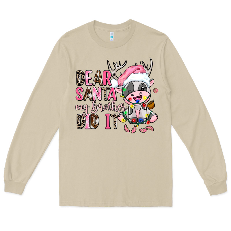 Dear Santa My Brother Did It Long Sleeve Tee by AdoDesignShop | Teevron