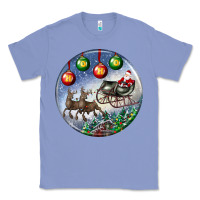 Colony Blue santa claus with deer christmas ornament Classic Tee - BundleAndBundleShop