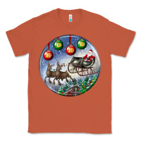 Copper santa claus with deer christmas ornament Classic Tee - BundleAndBundleShop