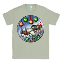 Matcha santa claus with deer christmas ornament Classic Tee - BundleAndBundleShop