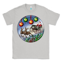 Moon Dust santa claus with deer christmas ornament Classic Tee - BundleAndBundleShop