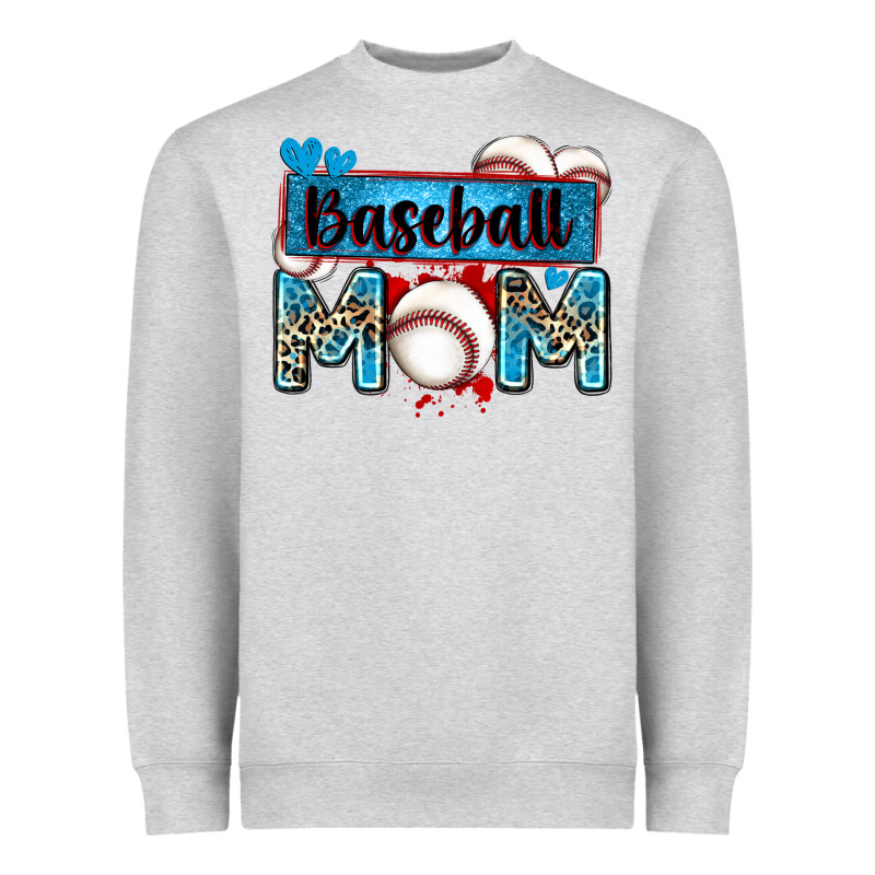 Baseball Mom With Leopard Heavyweight Sweatshirt by Zillion Design Studio | Teevron