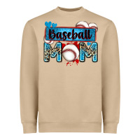 Mushroom baseball mom with leopard Heavyweight Sweatshirt - Zillion Design Studio