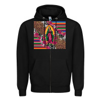 Black our lady of guadalupe serape background tumbler Zipper Hoodie - Artiststas