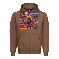 Chestnut our lady of guadalupe serape background tumbler Zipper Hoodie - Artiststas