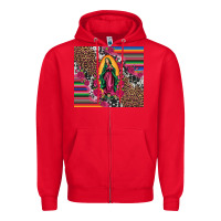 Red our lady of guadalupe serape background tumbler Zipper Hoodie - Artiststas