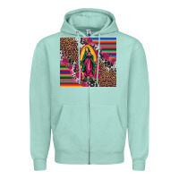 Our Lady Of Guadalupe Serape Background Tumbler Zipper Hoodie | Teevron