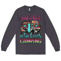 Smoke just a girl who loves camping Long Sleeve Tee - JahusDesignShop