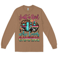 Toasted Coconut just a girl who loves camping Long Sleeve Tee - JahusDesignShop