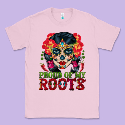 Sugar Skull Woman Proud Of My Roots Classic Tee Designed By Bundleandbundleshop