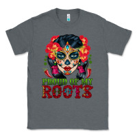 Charcoal Heather sugar skull woman proud of my roots Classic Tee - BundleAndBundleShop