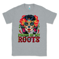 Heather Grey sugar skull woman proud of my roots Classic Tee - BundleAndBundleShop