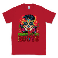 Red sugar skull woman proud of my roots Classic Tee - BundleAndBundleShop