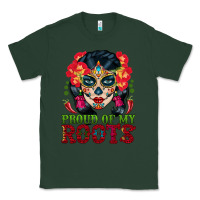 Sports Green sugar skull woman proud of my roots Classic Tee - BundleAndBundleShop