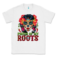 White sugar skull woman proud of my roots Classic Tee - BundleAndBundleShop
