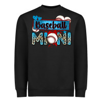 Black baseball mini with leopard Heavyweight Sweatshirt - Zillion Design Studio