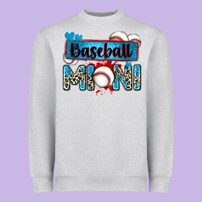 Baseball Mini With Leopard Heavyweight Sweatshirt Designed By Zillion Design Studio