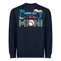 Navy baseball mini with leopard Heavyweight Sweatshirt - Zillion Design Studio