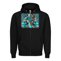 Black cross gemstone background Zipper Hoodie - AdoDesignShop